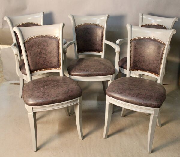 Suite de 3 fauteuils et 2 chaises de restaurant