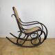 Rocking chair on runners, original brown, 1970s - very good condition