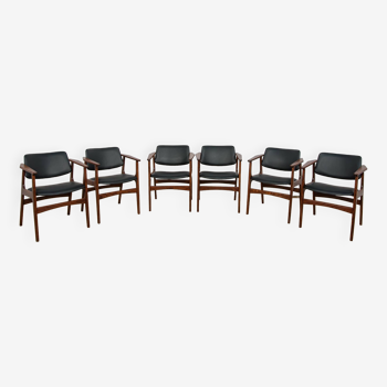 Mid Century Armchairs by Arne Vodder, 1960s, Set of 6