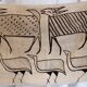 Tapisserie africaine, tissu korhogo, côte d'ivoire, peint à la main, animaux et motifs géométriques