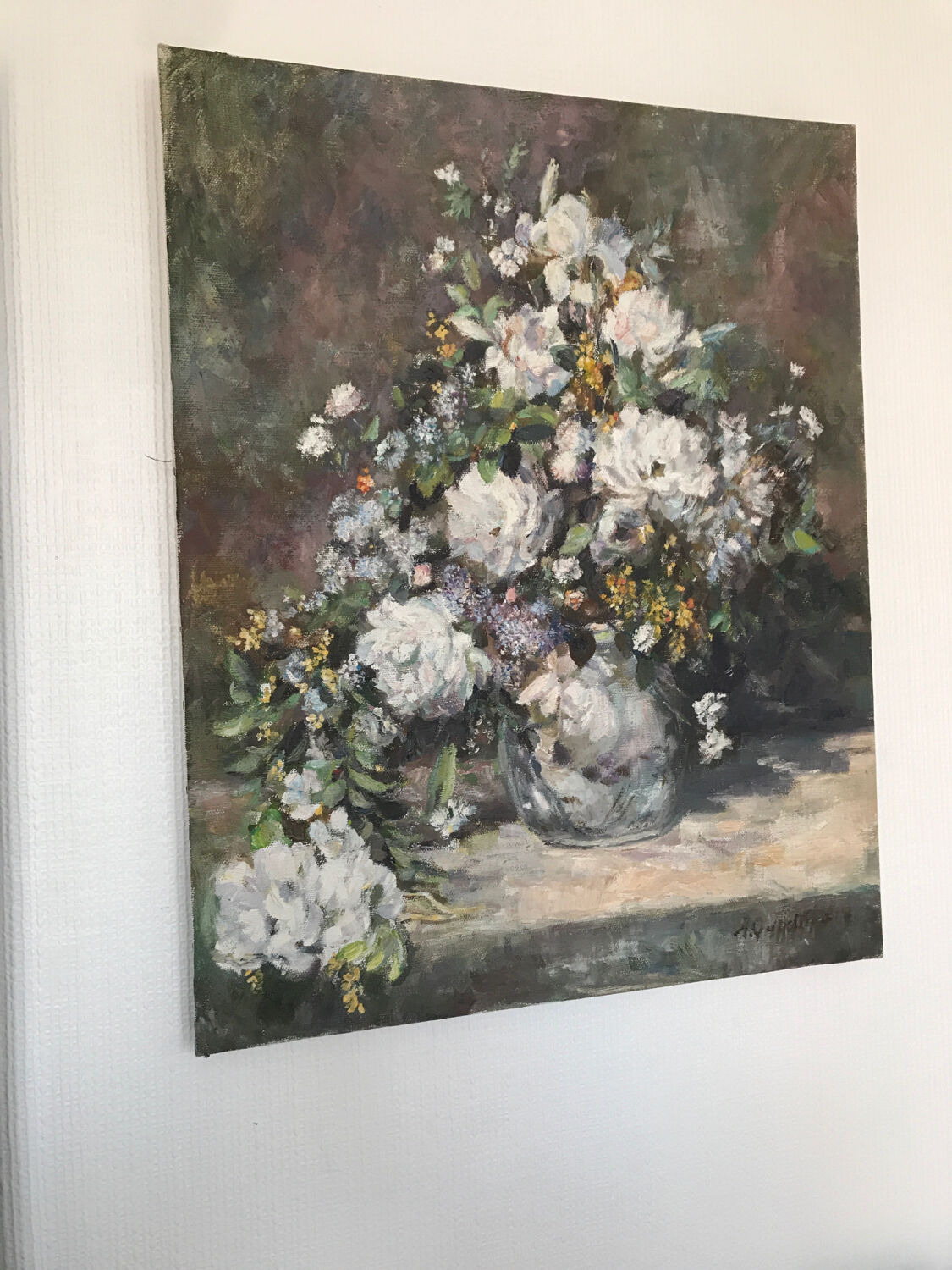 Painting flower bouquet still life