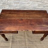 Office 2 drawers in wood acacia colonial style