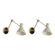 Pair of Italian wall sconces in the style of the 1950s.