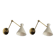 Pair of Italian wall sconces in the style of the 1950s.