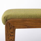 Set of 6 Mid Century Dining Chairs, Baumann Gondola Chairs 1970s, Oak Wood