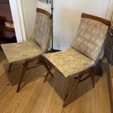 (Lot) 2 teak designer chairs (1950s)