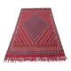 Vintage Tunisian Berber Nomadic Tribal Rug Old Red Diamond Pattern