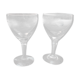 2 vintage liqueur glasses