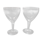 2 vintage liqueur glasses