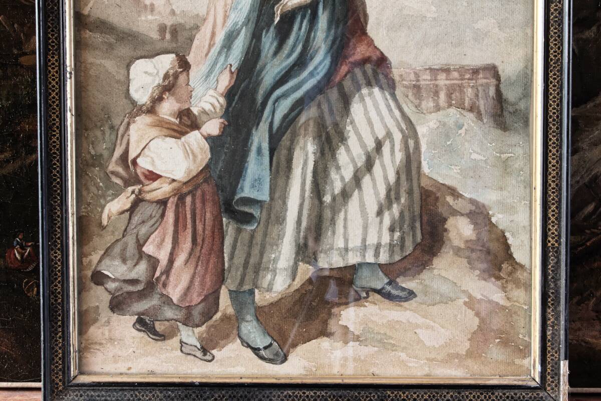 19th century watercolor, after Eugène Delacroix