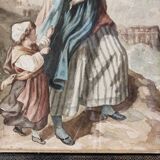 19th century watercolor, after Eugène Delacroix