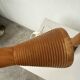 Paire de lampes de table bois chêne années 50