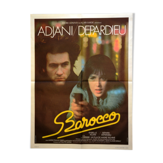 Affiche originale cinéma "Barocco " 1976 Adjani Gérard ,Depardieu