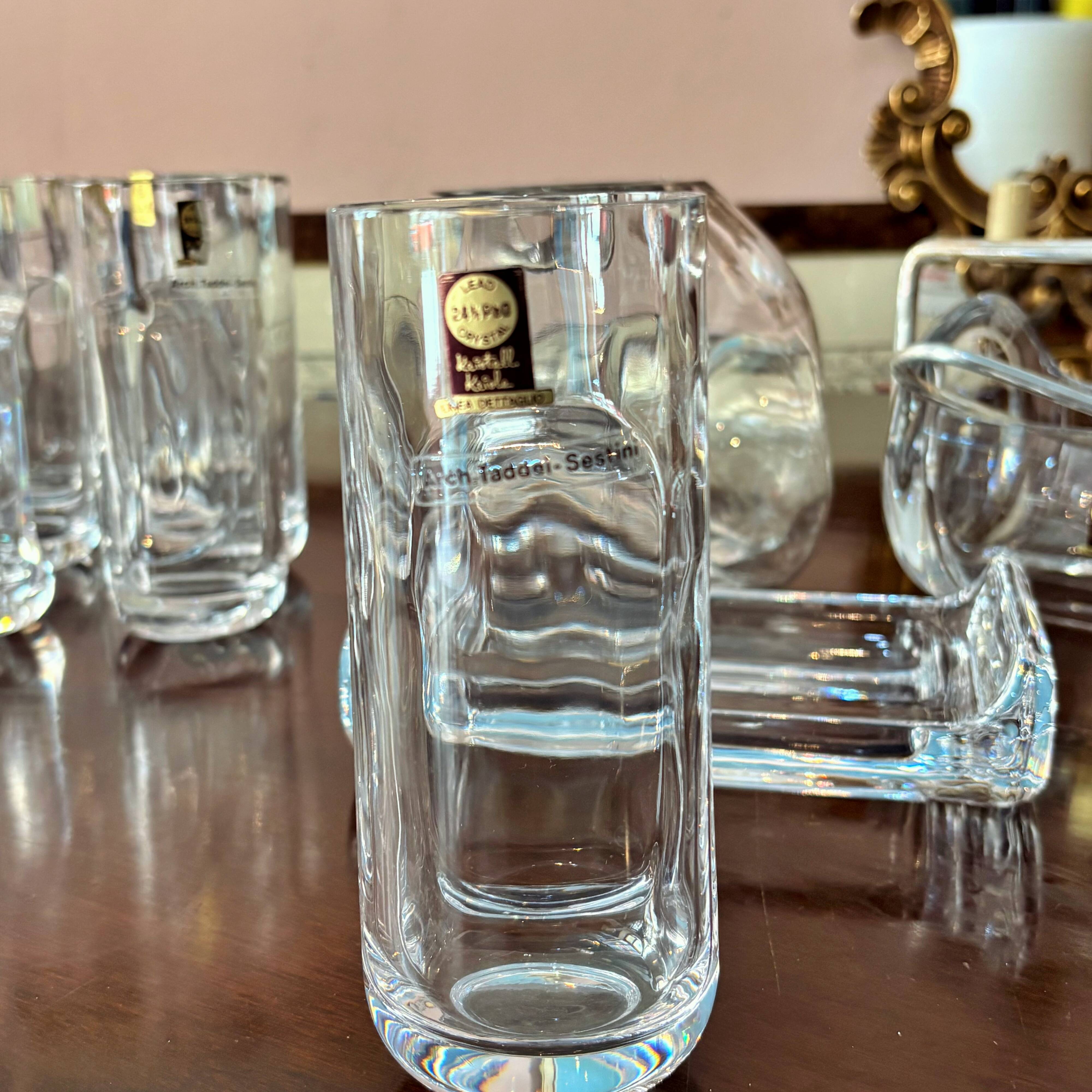 Cocktail set by Taddei Sestini for Kristal Krisla, 1960s