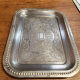 Plateau en métal argenté