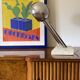 Brutalist travertine table lamp, Italy 1970s