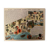 Old poster map of French West Africa - 1931