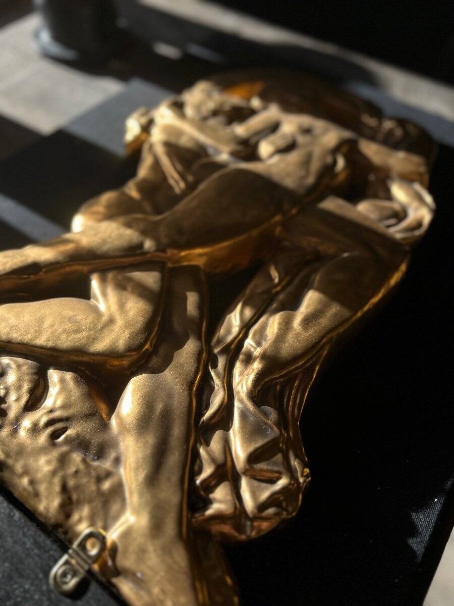 Art Deco ceramic bas-relief