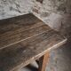 Dining table / antique work table in oak from France, 1750–1850