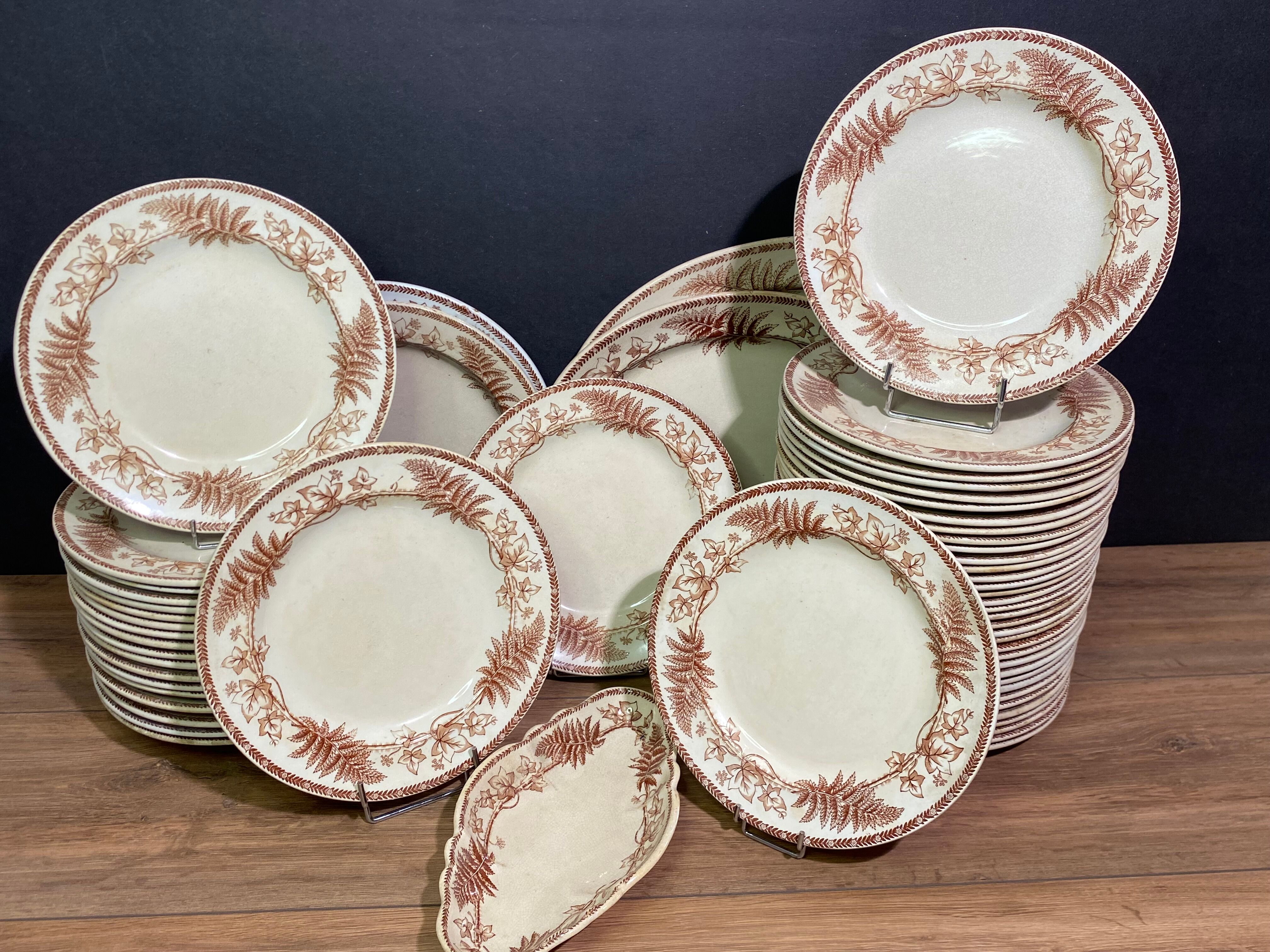 English earthenware table service part JD&S décor Edinburgh