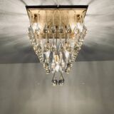 Glass Flush Chandelier by Ernest Palme
