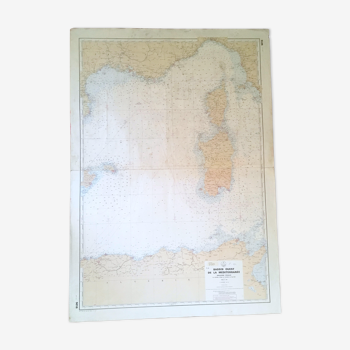 Carte maritime carte marine ancienne Bassin Ouest de la Méditerranée