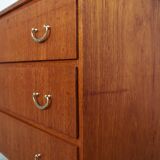 Teak chest of drawers, Swedish design, 1970s, made in Sweden