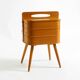 Beautiful original Mid Century teak sewing box with hinged compartments