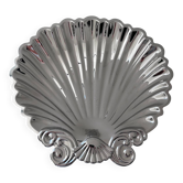 Large stainless steel seashell bowl