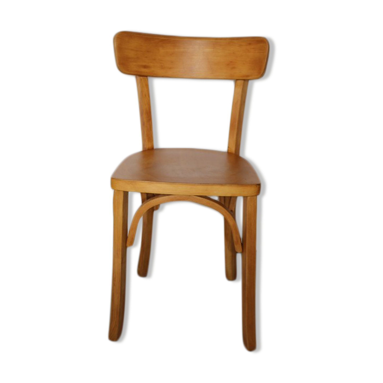 Light beech bistro chair 1950