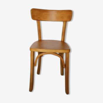 Light beech bistro chair 1950