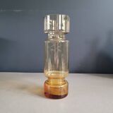 Amber tinted glass cylinder vase