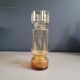Amber tinted glass cylinder vase