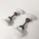 Lot de 2 poignées boutons de porte en porcelaine blanche