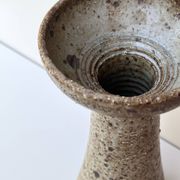 Glazed stoneware vase-candle holder, Alain Blanchard, Poterie du Méjou 1970