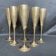 Vintage 6 silver-plated champagne flutes, 20th century