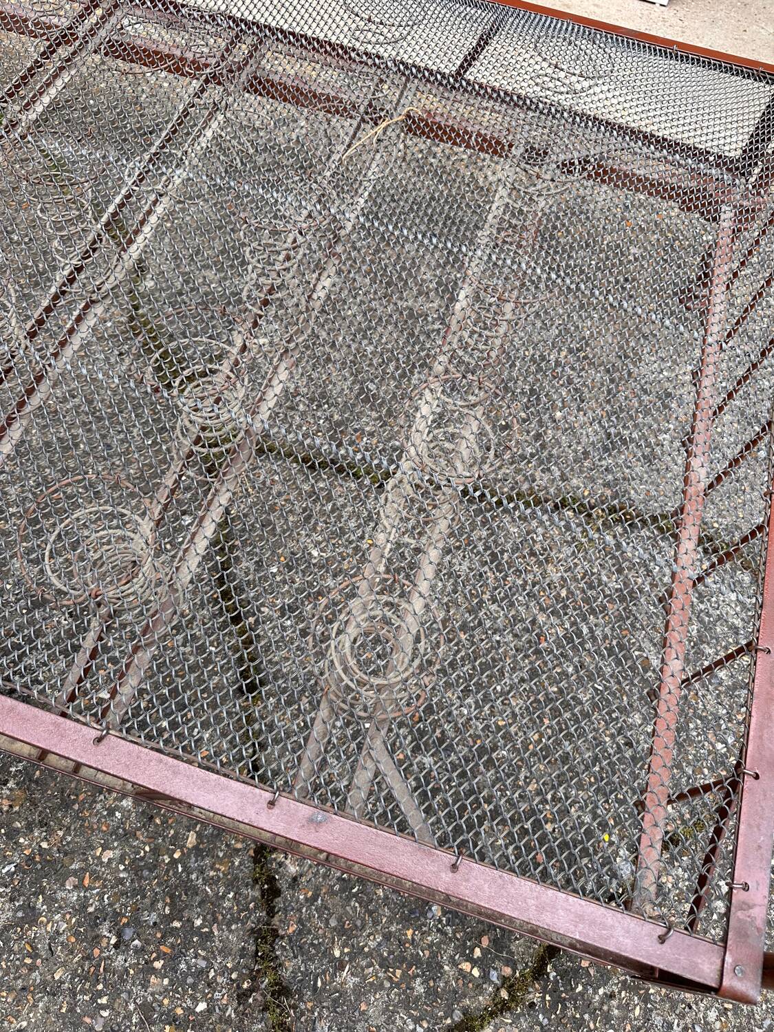 Metal bed with box spring