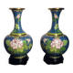 Paire de vase chinois cloisonnés