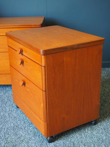 Mid century stag bedside cabinets tables in teak