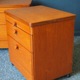 Mid century stag bedside cabinets tables in teak
