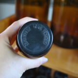 Tea jars made of smoked glass amber