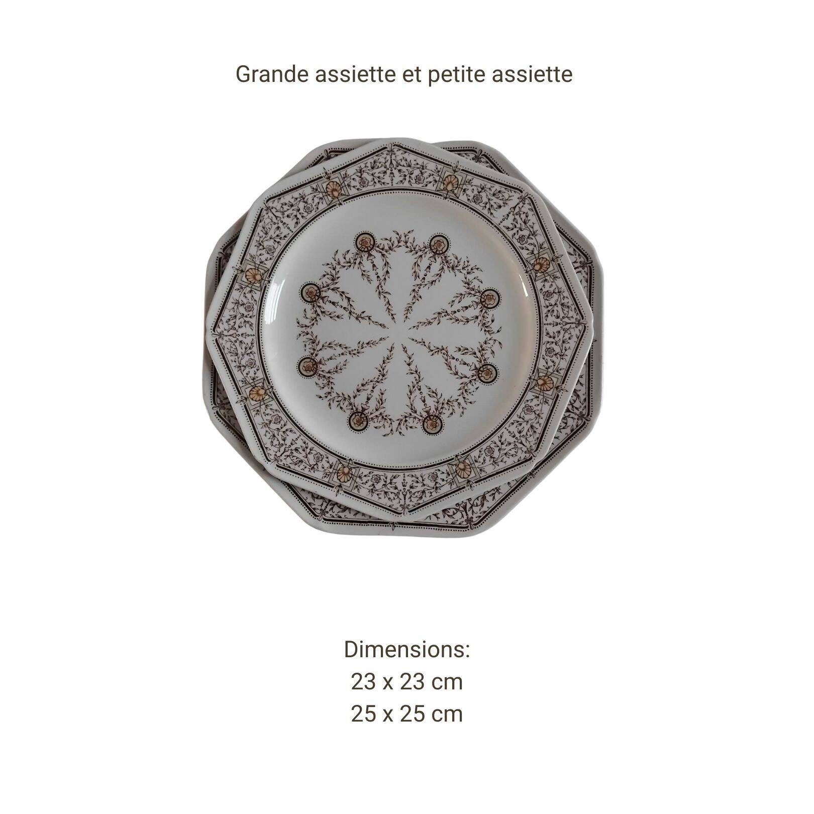 Old JBC service (Chedeville) – 84 pieces – French faience, late 19th century