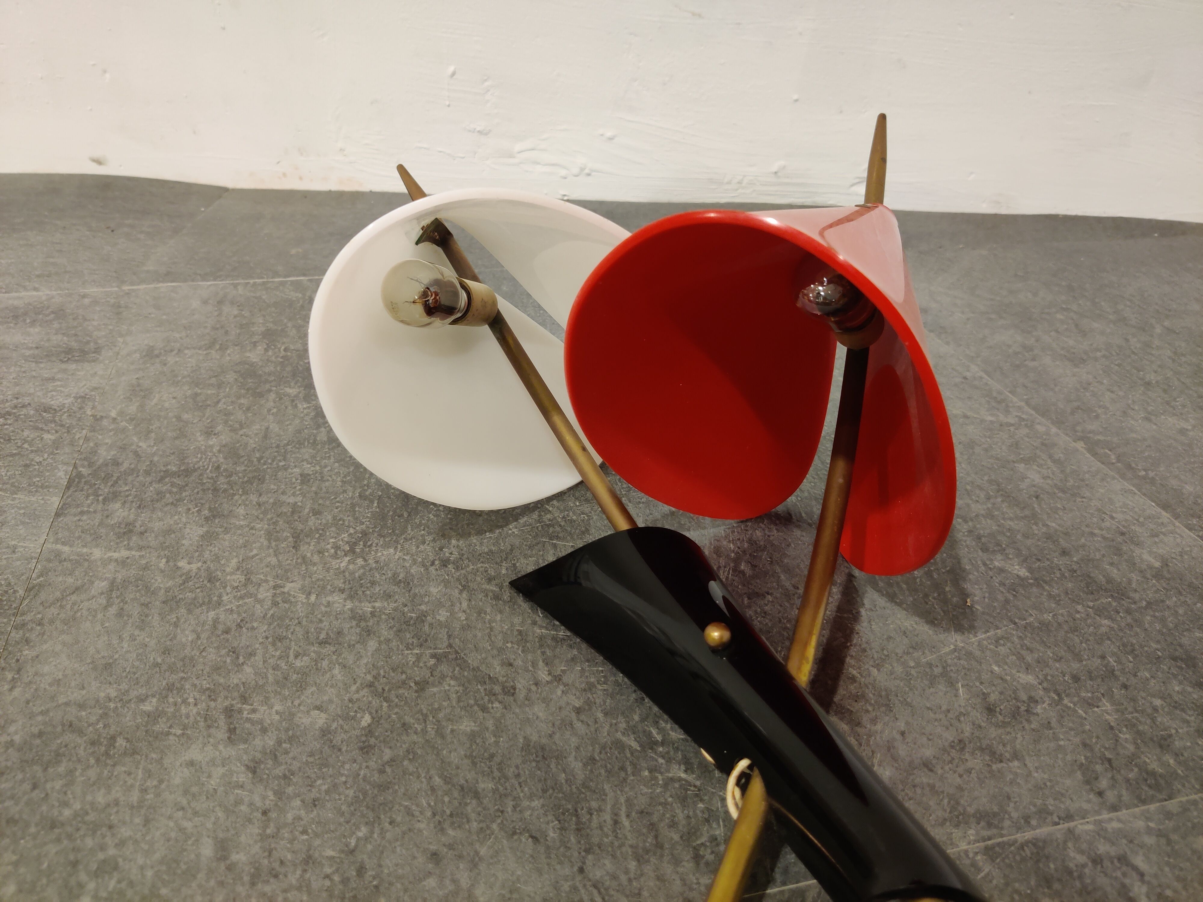 Mid century italian coloured wall light, 1950s