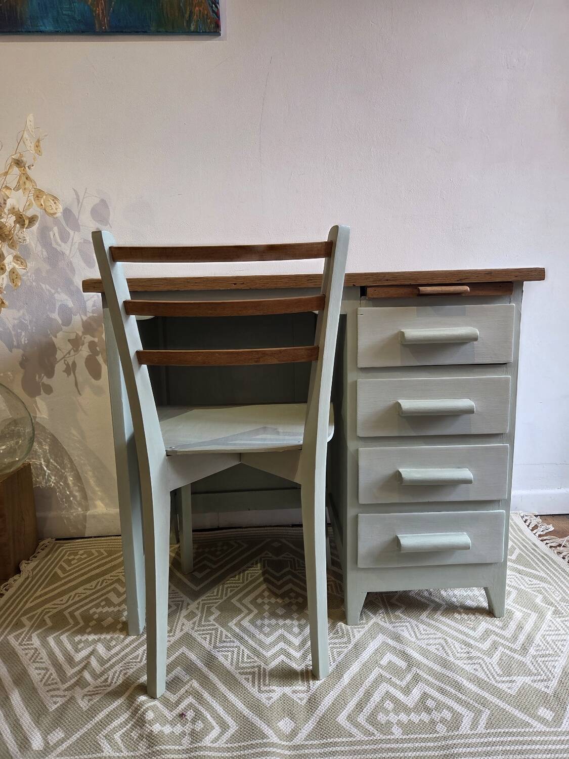 Vintage children's desk with chair