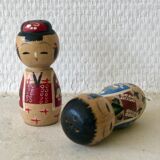 Salt and Pepper Kokeshi Dolls