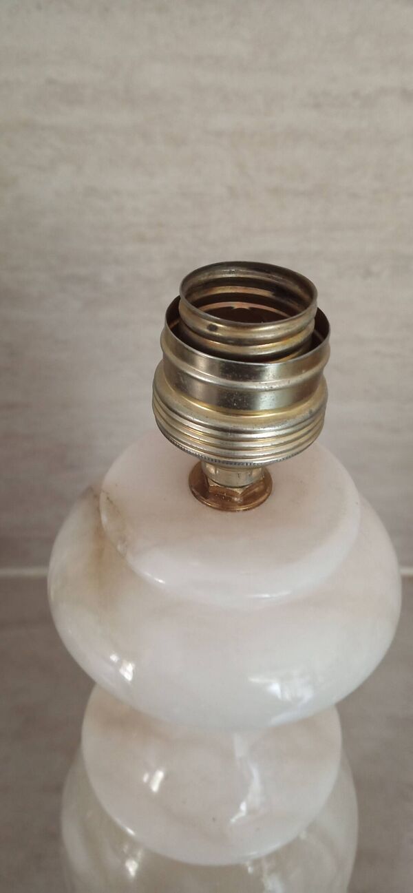 Pied de lampe balustre en albâtre 48 cm