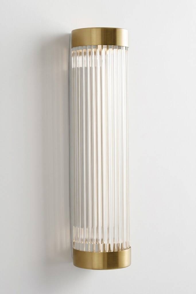 BTC Davey polished brass wall light