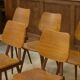 Set of 8 oak chairs from the 1960s.