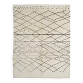 Modern Handknotted Moroccan Azilal style Rug, 100% Wool, Custom Options Available