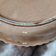 Antique pie dish in slipware
